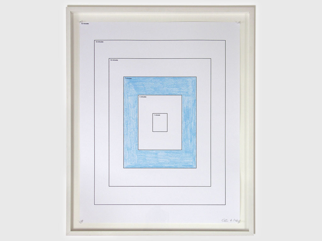 Claude Closky, ‘51 minutes (portrait)’, 2004, silkscreen print, 65 x 50 cm, edition Galerie de Multiples, Paris,  silkscreen print by Atelier Arcay, Paris.